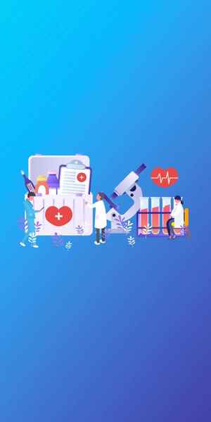 医疗科技与健康管理插画背景