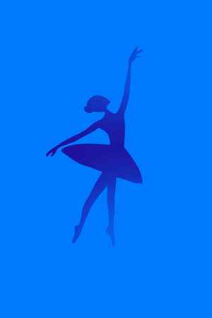 优雅芭蕾舞者剪影艺术图片