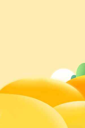 清新简约的黄色背景插画设计