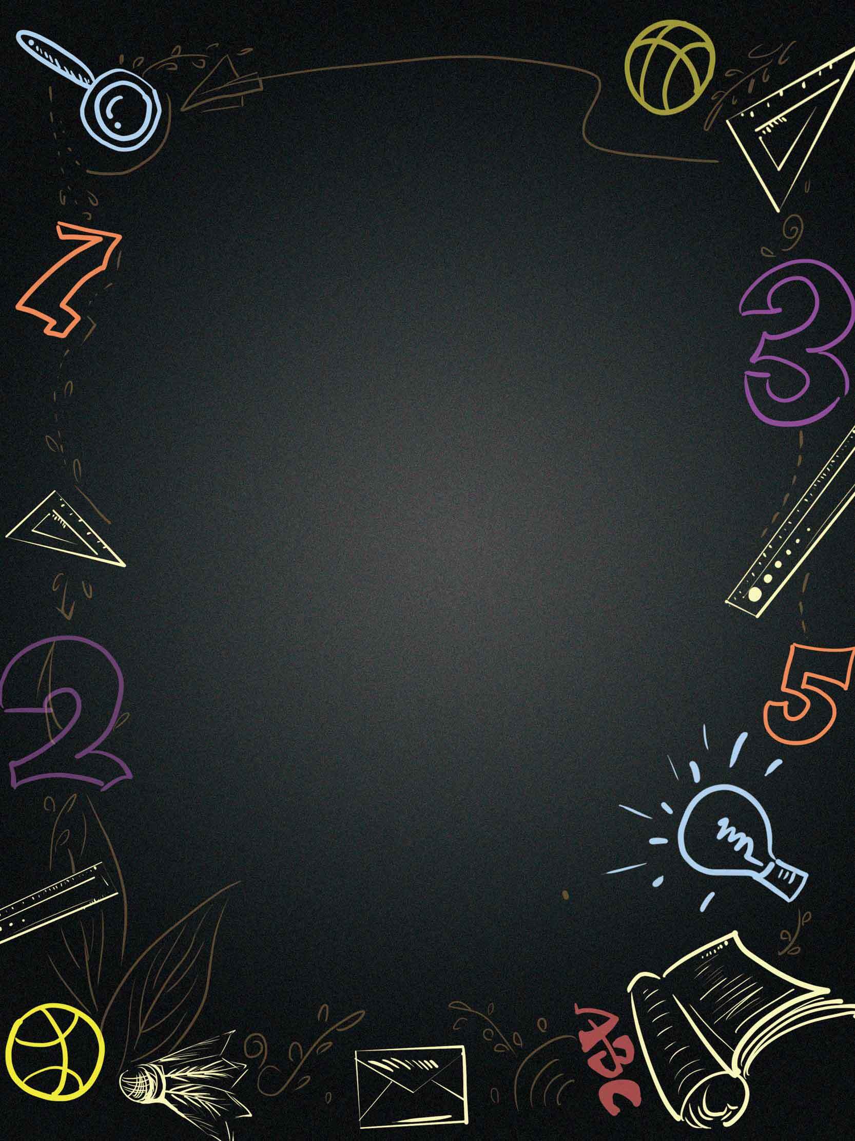 黑板风格教育背景图片素材