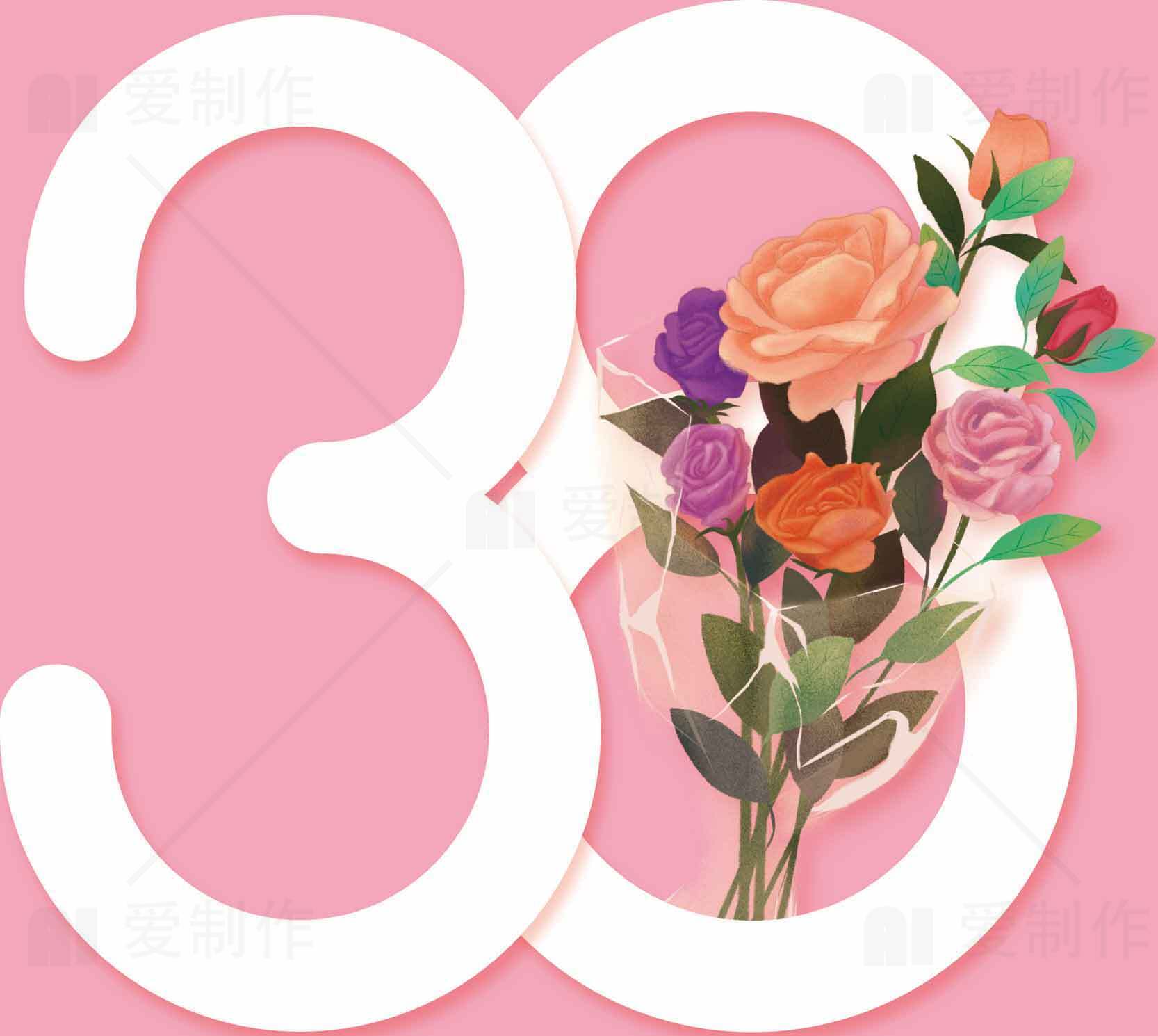 38妇女节鲜花主题图片素材