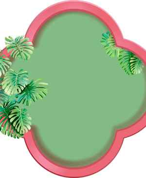 绿色热带植物装饰边框图片