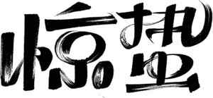 惊蛰书法艺术黑白美学设计