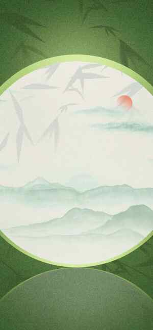 中国风山水画背景素材图片下载