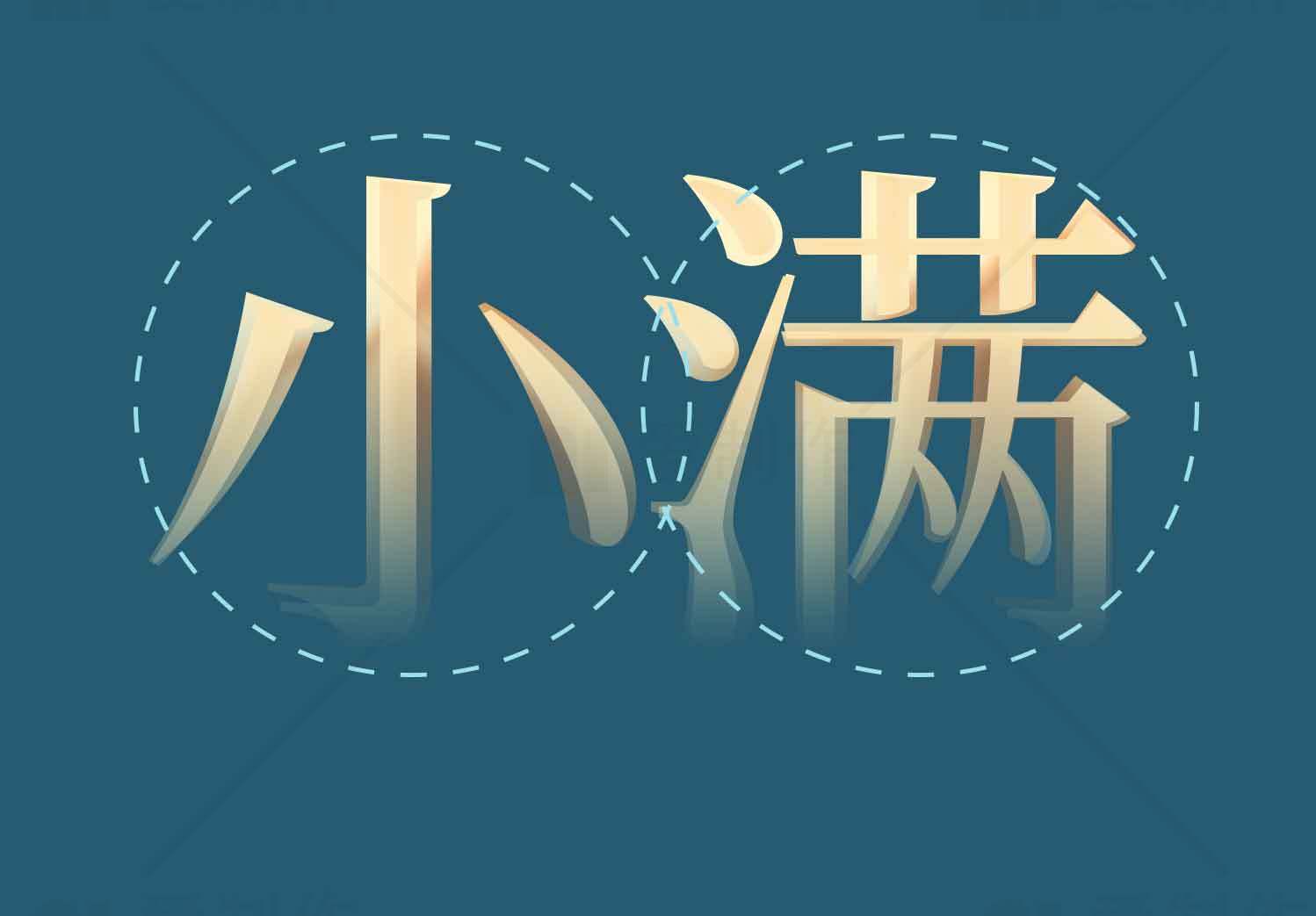 小满节气创意海报设计模板素材
