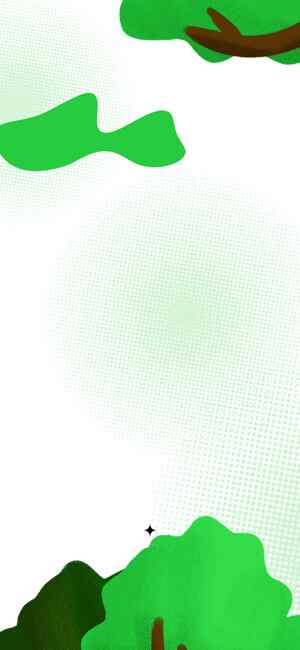 清新自然绿色插画背景图片