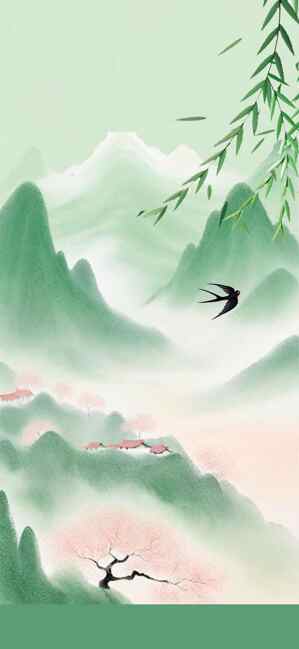 中国山水画风格唯美壁纸