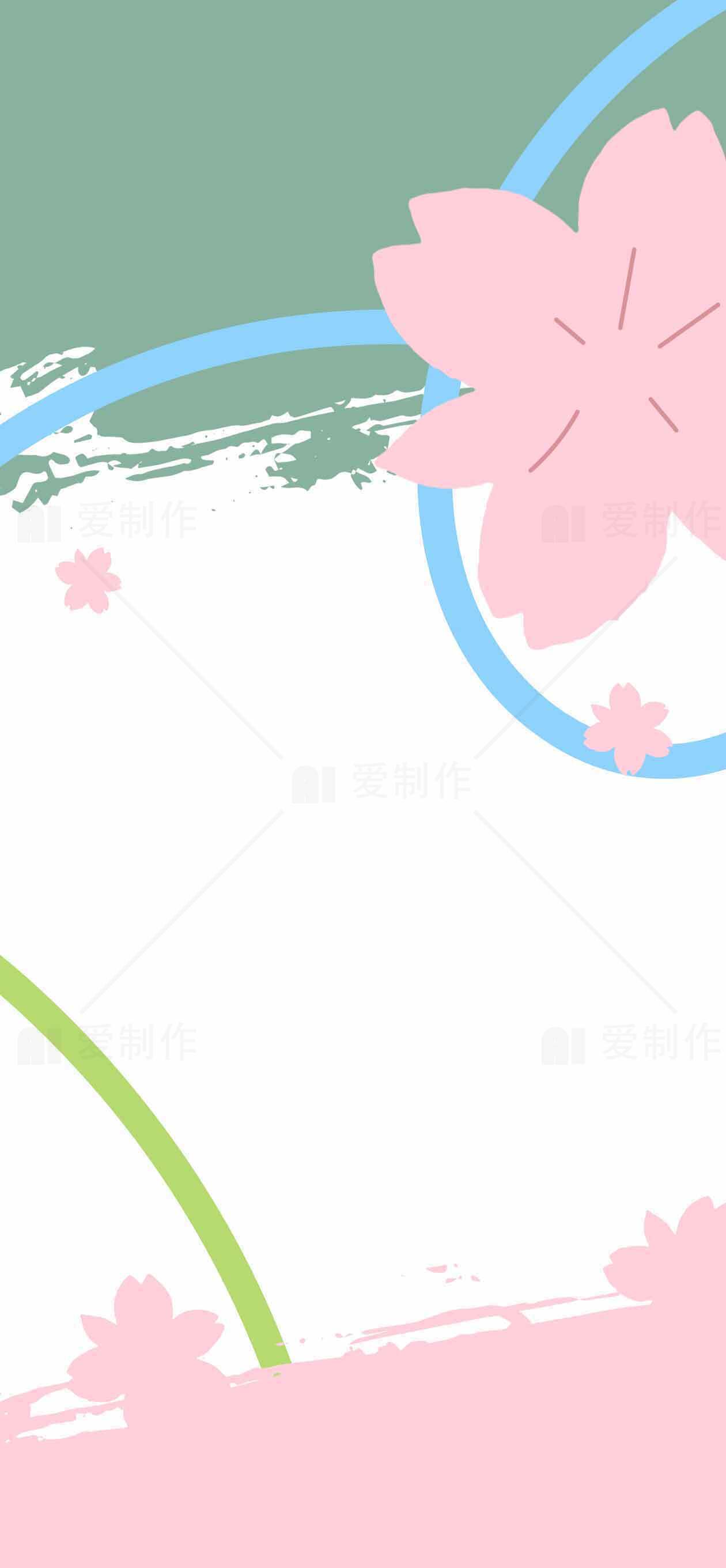 春日樱花背景设计图片素材