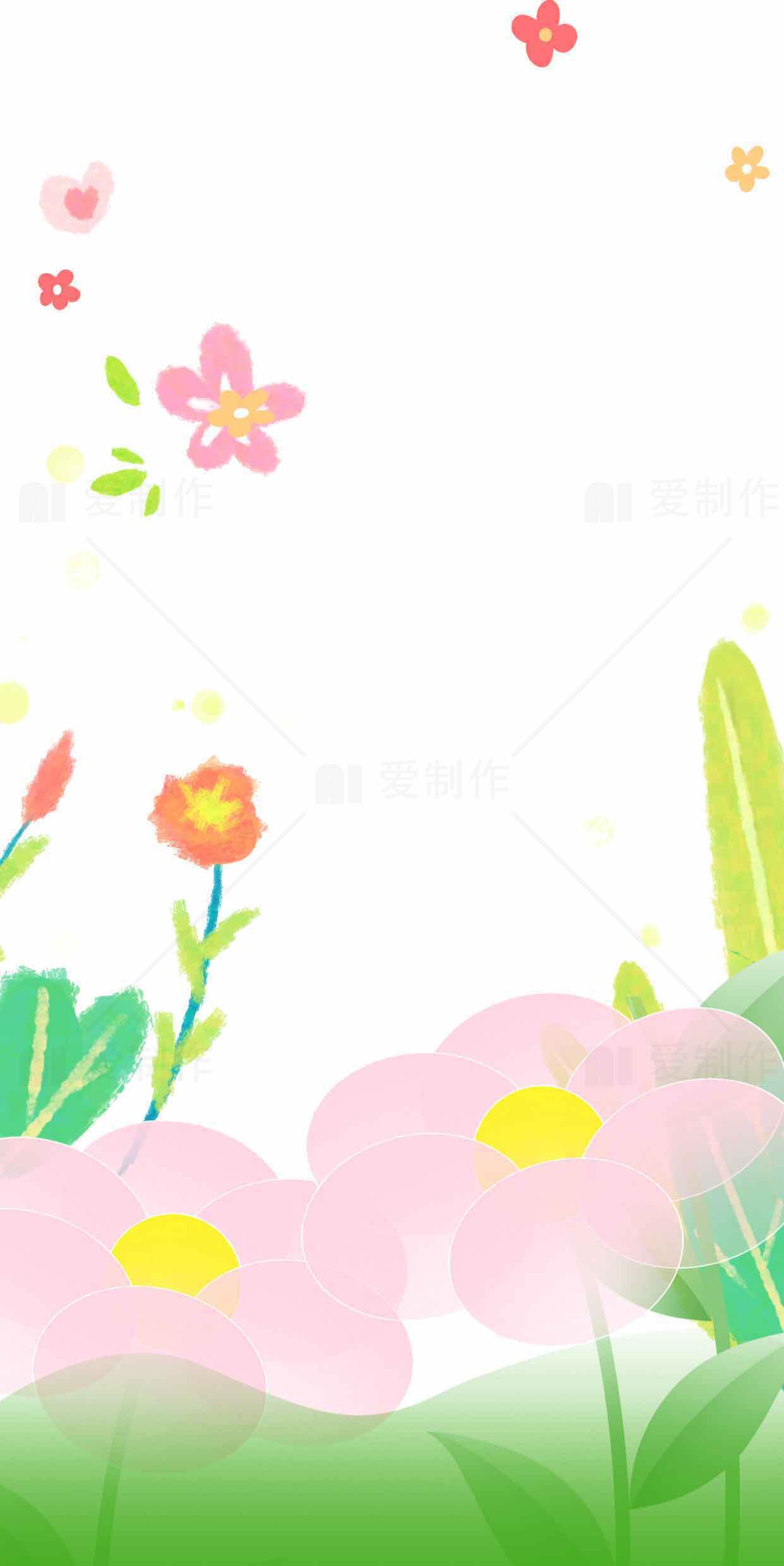 春日清新花卉背景图片素材