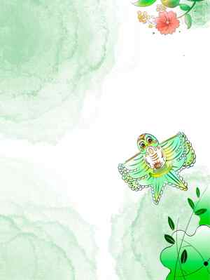 绿色清新卡通风格背景图片