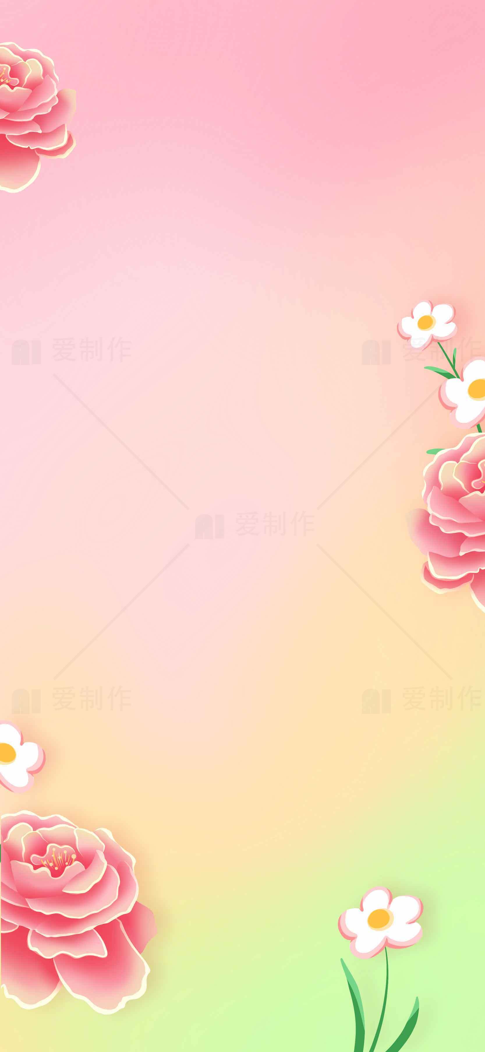 粉色花卉唯美背景高清图片素材