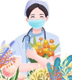 医护人员插画：温暖与关怀的象征